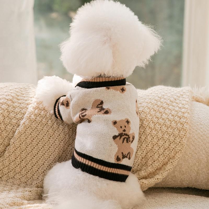 Cute Bear Pet Dogs Clothes Winter Warm Dogs Sweaters French Bulldog Puppy For Small Medium Dogs Clothing Costume Ropa Perro Pug alx