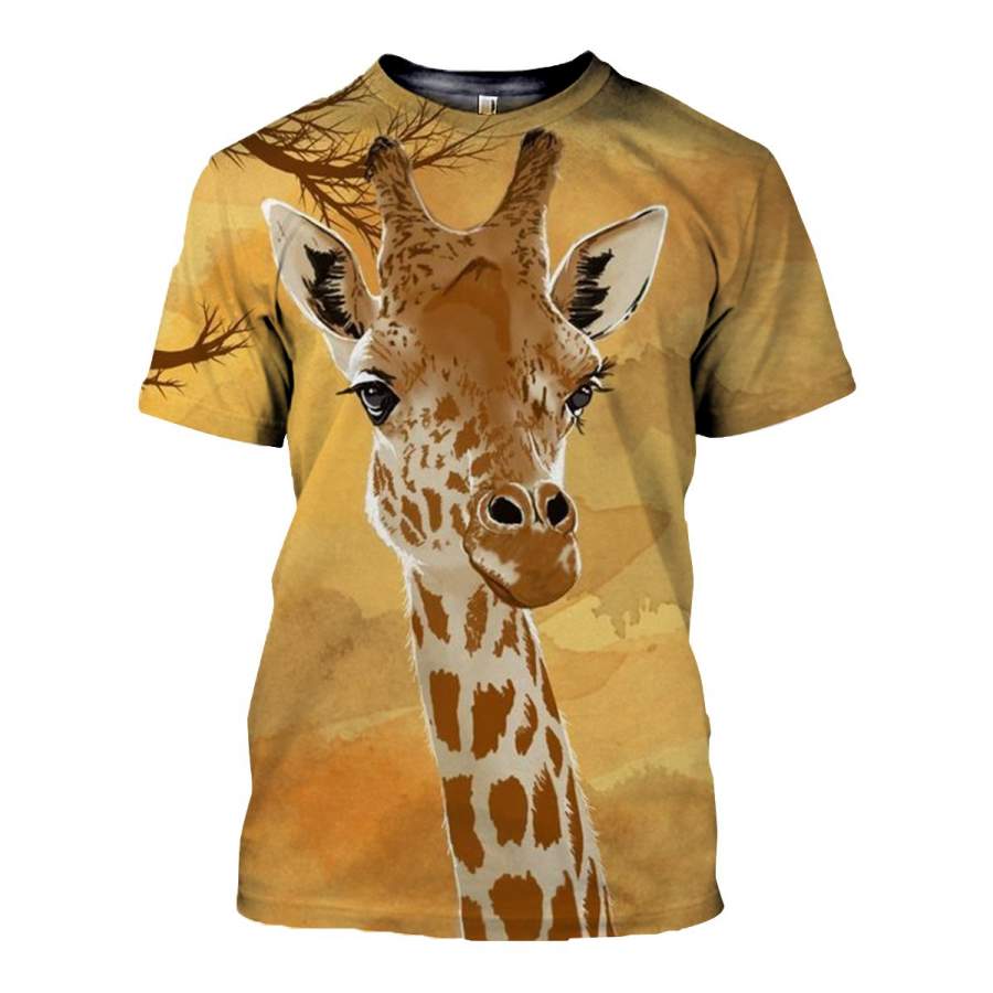 3D All Over Printed Giraffe T Shirt Hoodie 261218