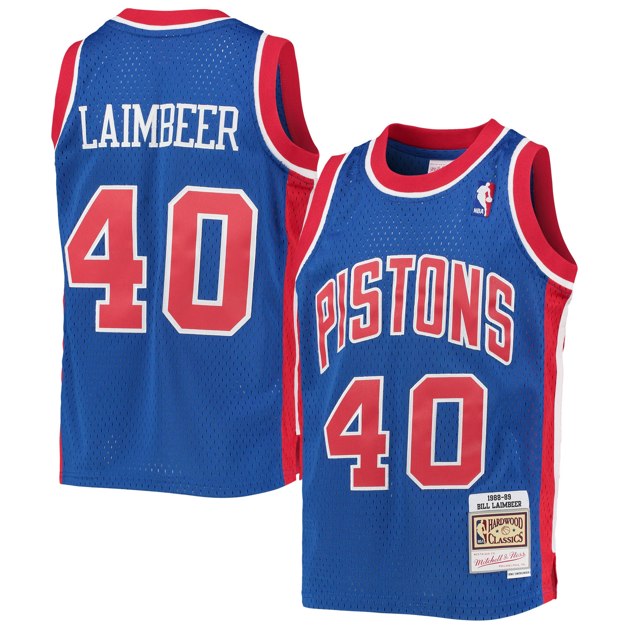 Bill Laimbeer Detroit Pistons Mitchell & Ness 1988-89 Hardwood Classics Swingman Jersey – Blue NBA