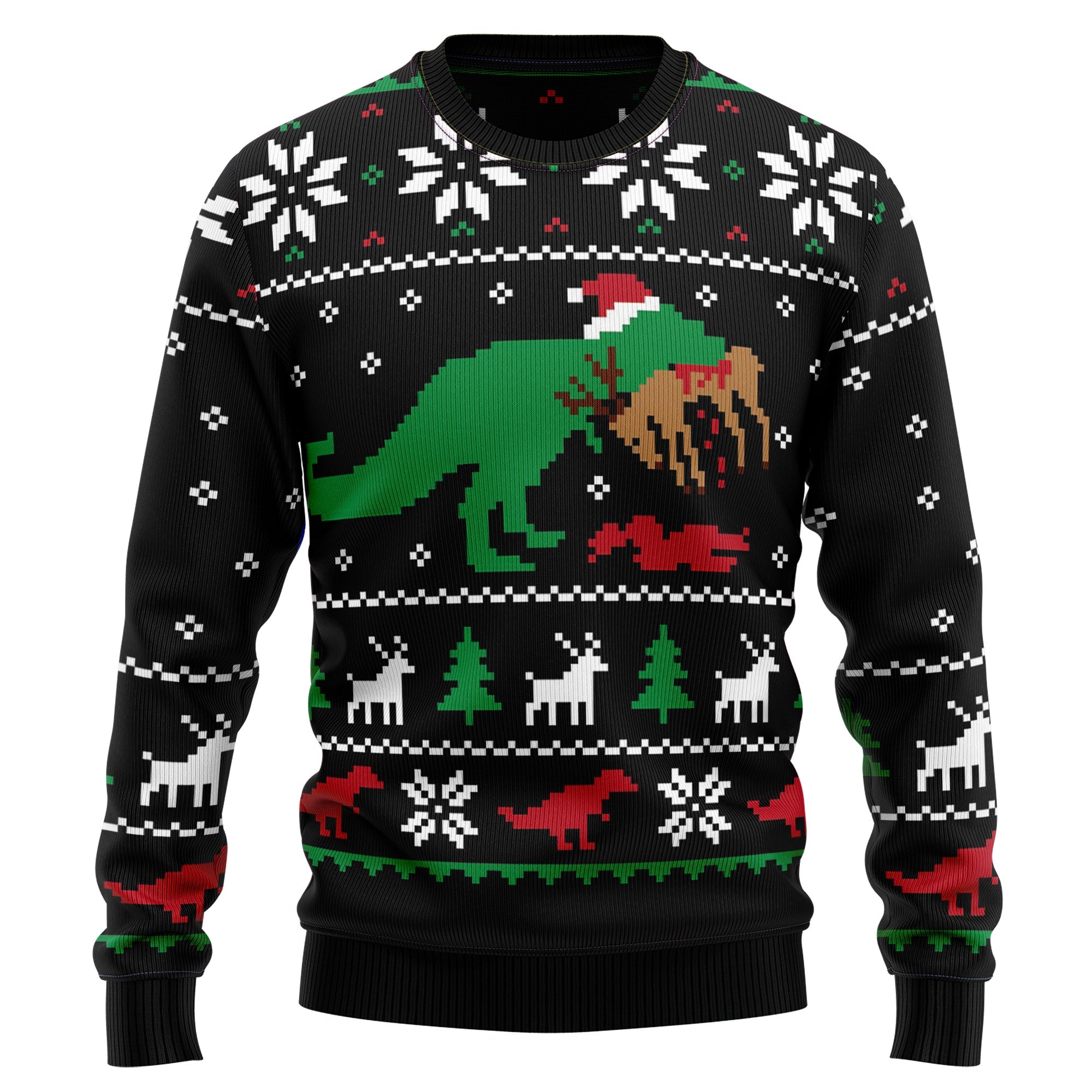 T-Rex Ugly Christmas Sweater – Christmas Unisex Crewneck Sweater