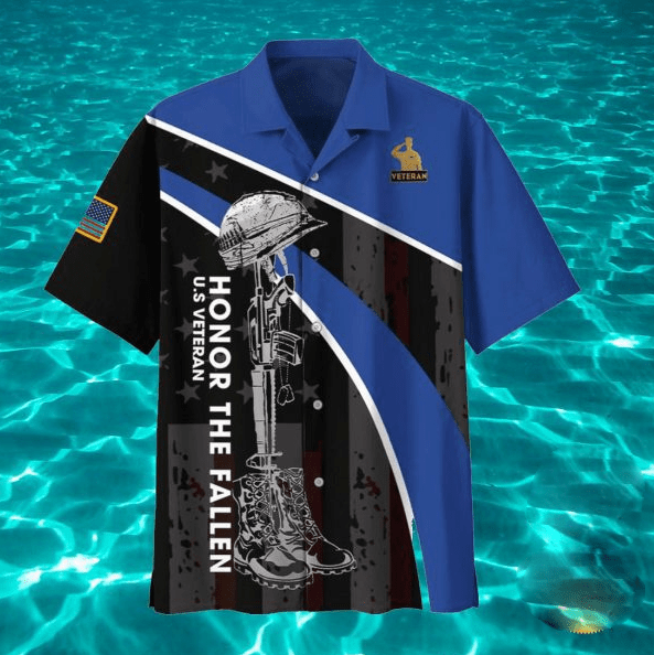 Us Veteran Honnor The Fallen Hawaiian Shirt | For Men & Women | Adult | Hw8429