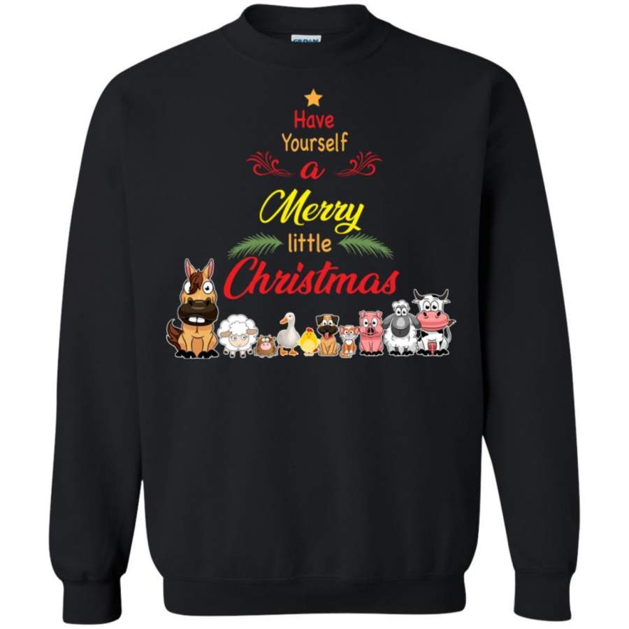 AGR Have yourself a merry little Christmas animals sweatshirt