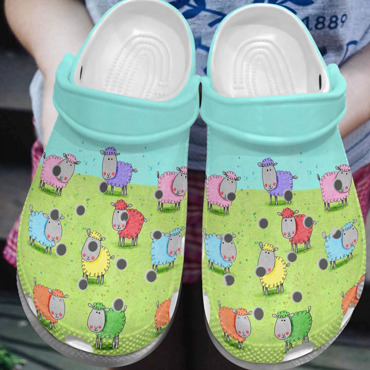 Sheep Personalize Clog, Custom Name, Text, Fashion Style For Women, Men, Kid, Print 3D Colorful Sheeps