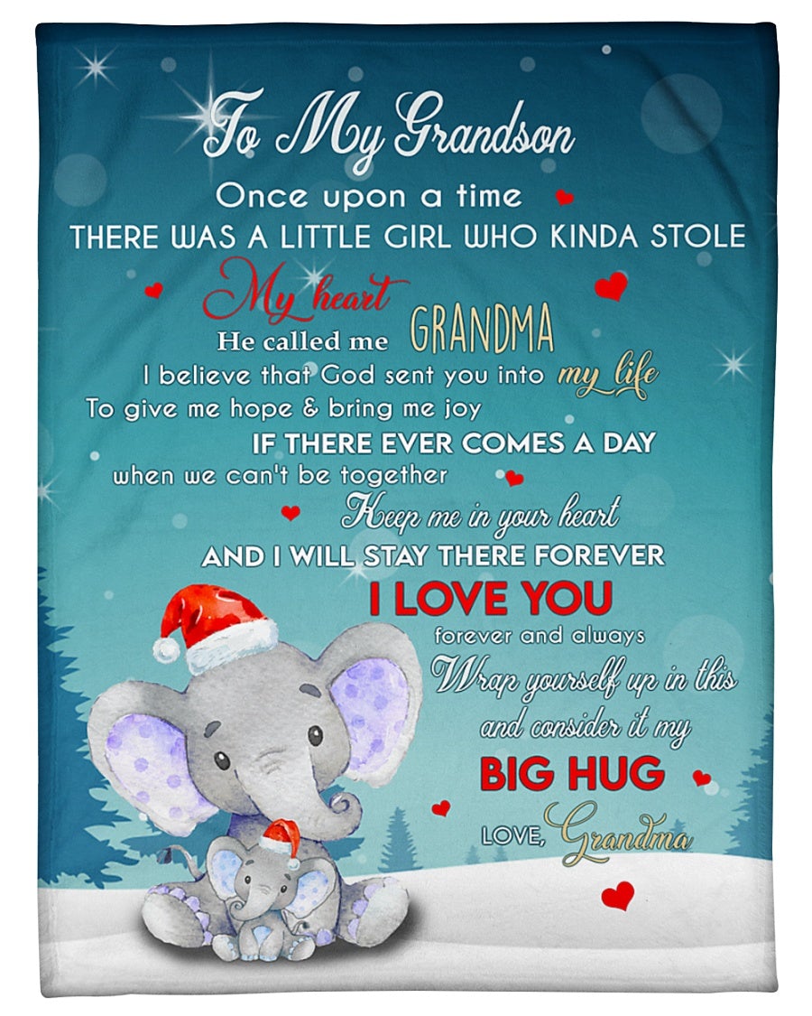 Elephant Blanket Little Girl Who Kinda Stole My Heart I Love You Forever Lovely Gift For Grandson