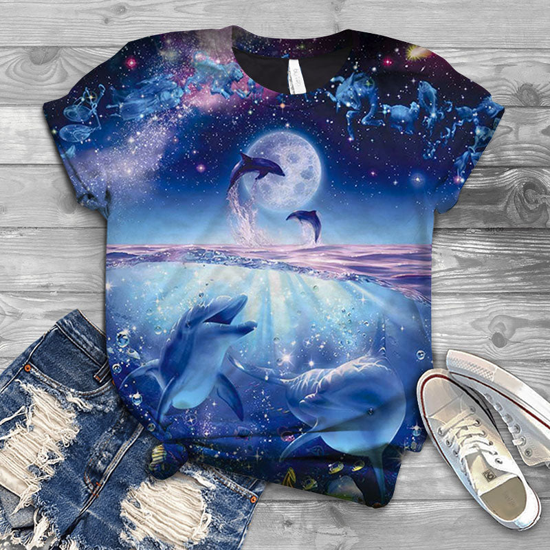 Dolphin Lovers 3D T-shirt | Size S – 5XL