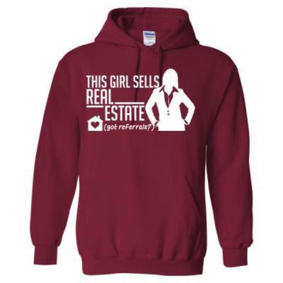 AGR This Girl Sells Real Estate Got Any Referrals – Heavy Blend™ Hooded Sweatshirt