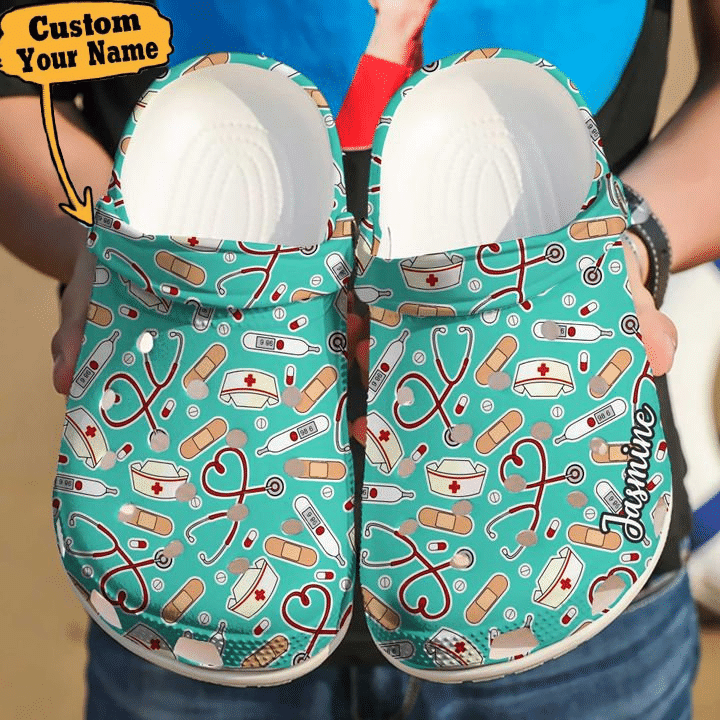 Nurse Crocs - Nurse Personalized Medical Patterns Clog Shoes
