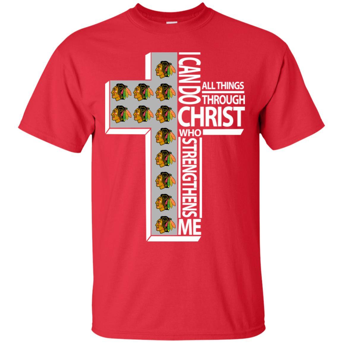 I Can Do All Things Through Christ Chicago Blackhawks Tshirt