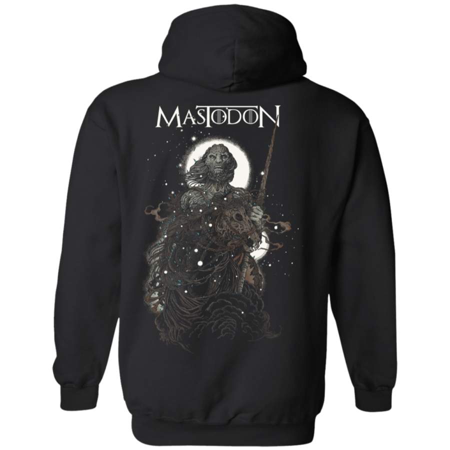 Mastodon White Walker Back print Pullover Hoodie