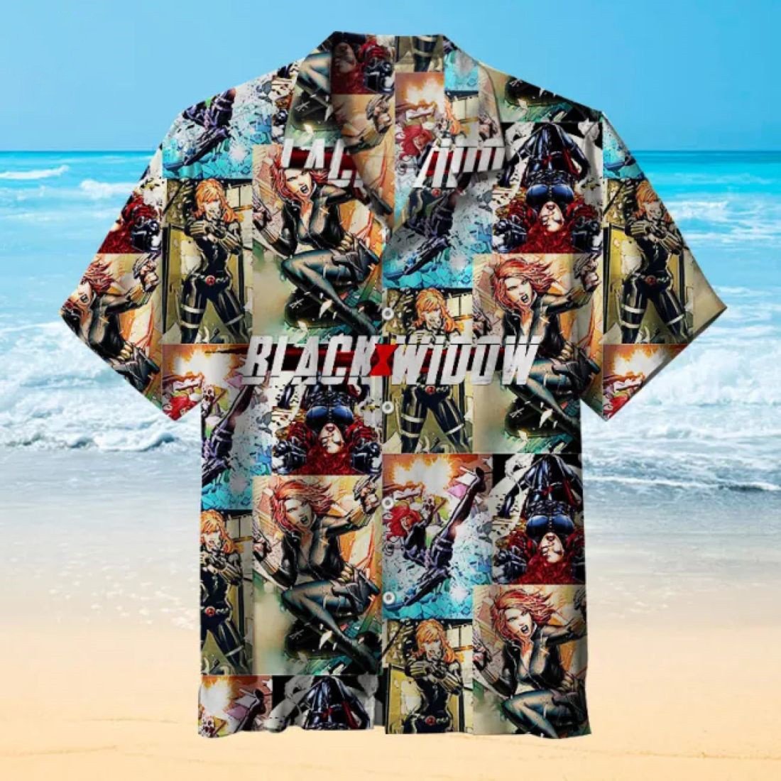 Black Widow Comics Marvel All Over Print Hawaii Shirt Ha35962