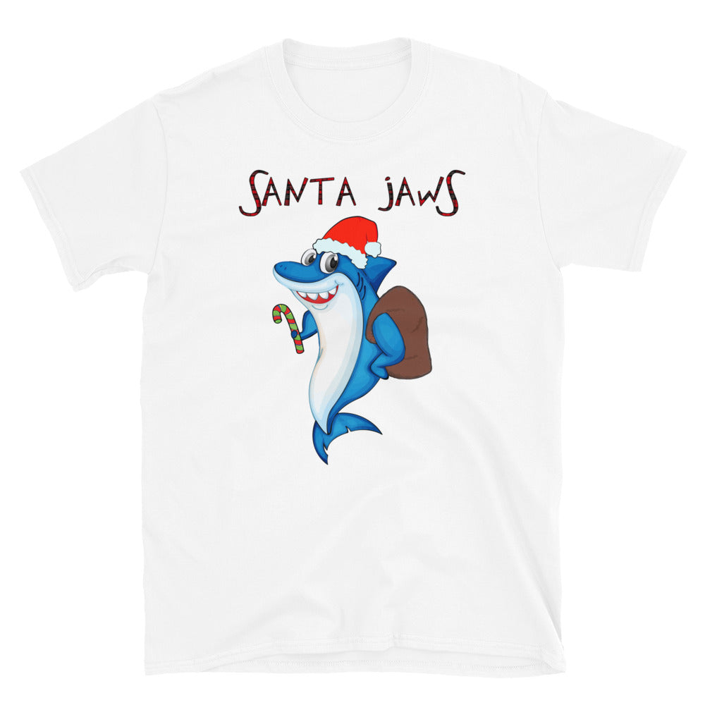 Santa Jaws Christmas Candy Shark Unisex T-Shirt