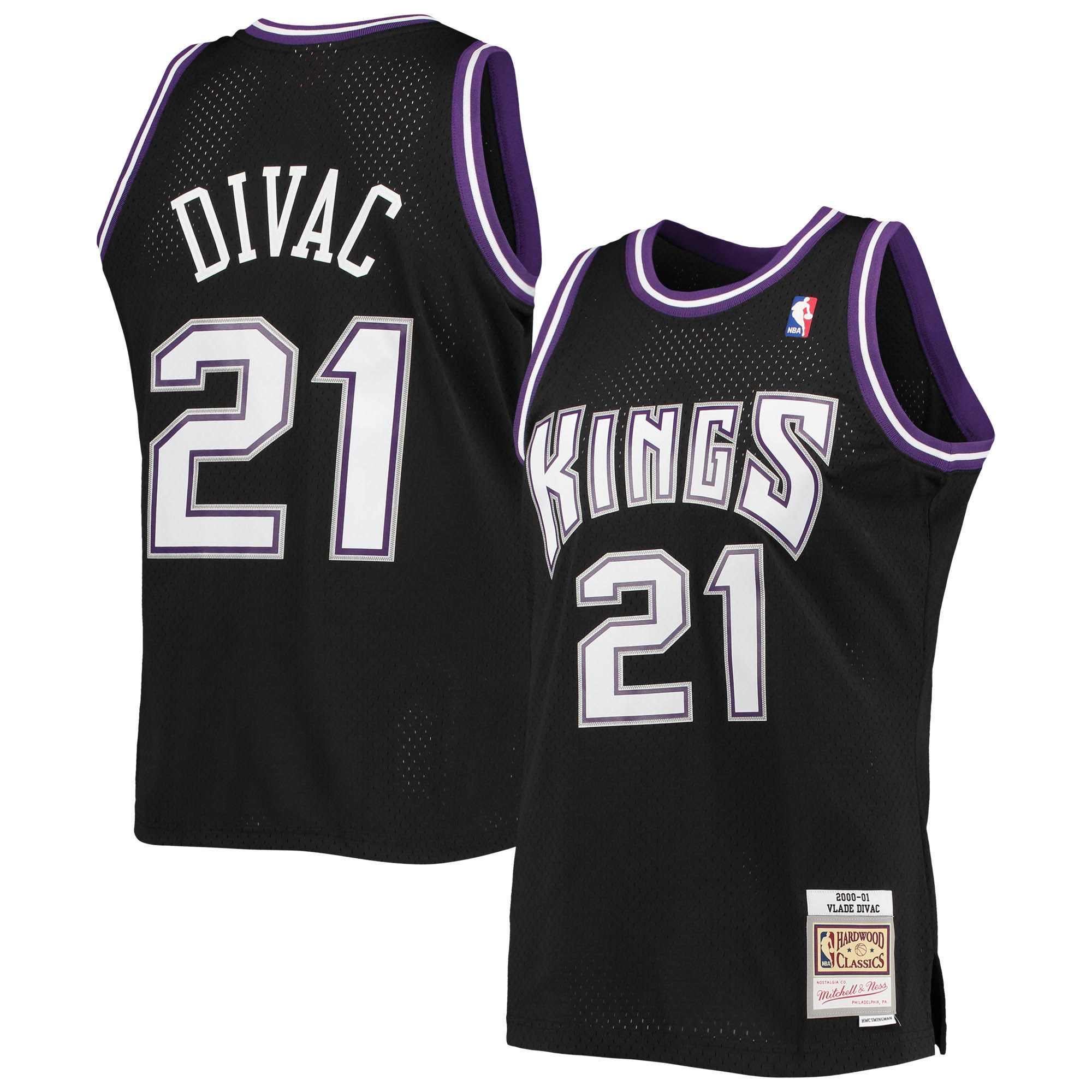 Vlade Divac Sacramento Kings Mitchell & Ness 2000-01 Team Hardwood Classics Swingman Jersey – Black NBA