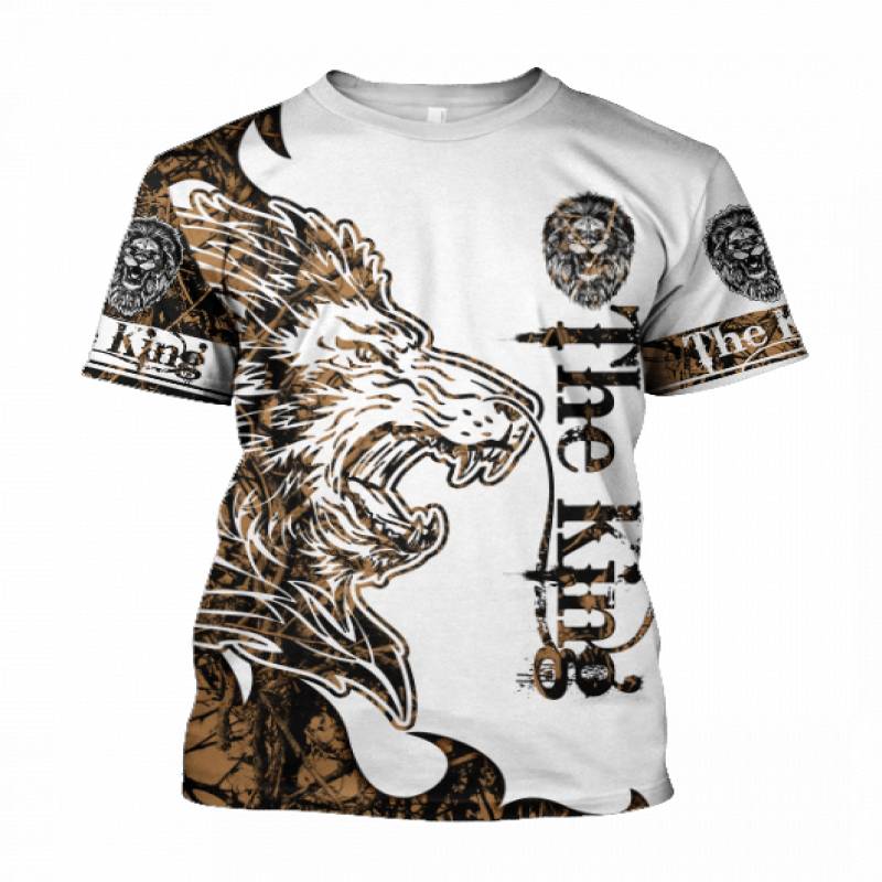 The King Lion Tattoo 3D All Over Print T-Shirt