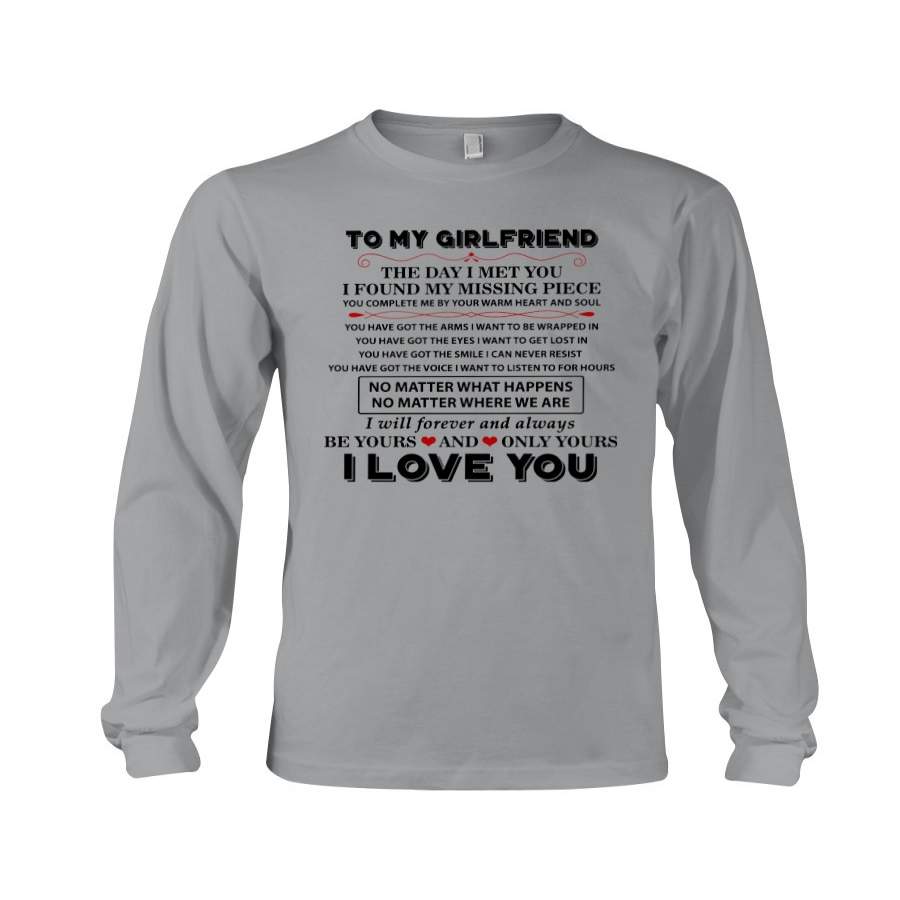 Gift For My Girlfriend Couple Valentine Unisex Long Sleeve