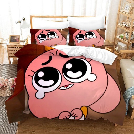 The Amazing World Of Gumball 15 Duvet Cover Pillowcase Home Decor 3D Bedding Set