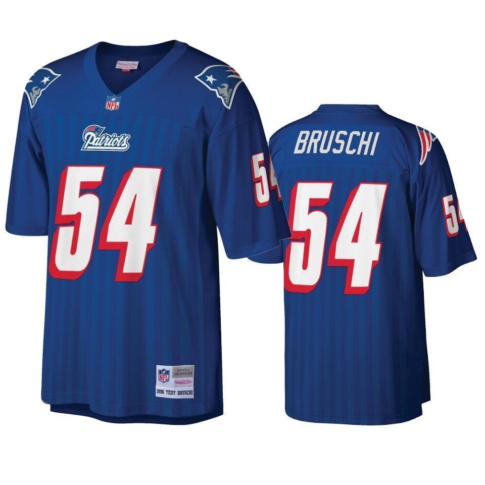 New England Patriots Tedy Bruschi Royal Legacy Replica 3D Jersey