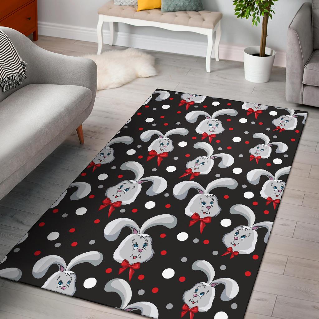 Rabbit Pattern Print Design Rb012 Area Rugs