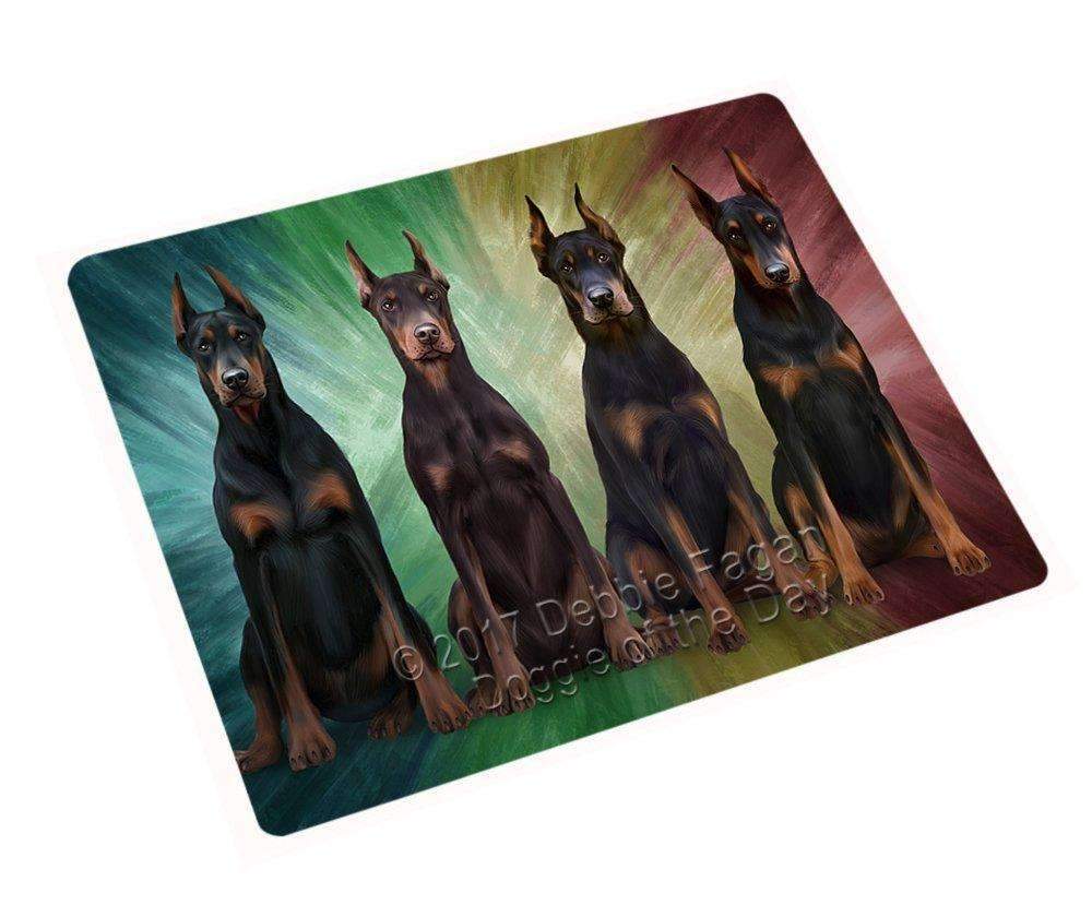 4 Doberman Pinschers Dog Blanket Blnkt50106