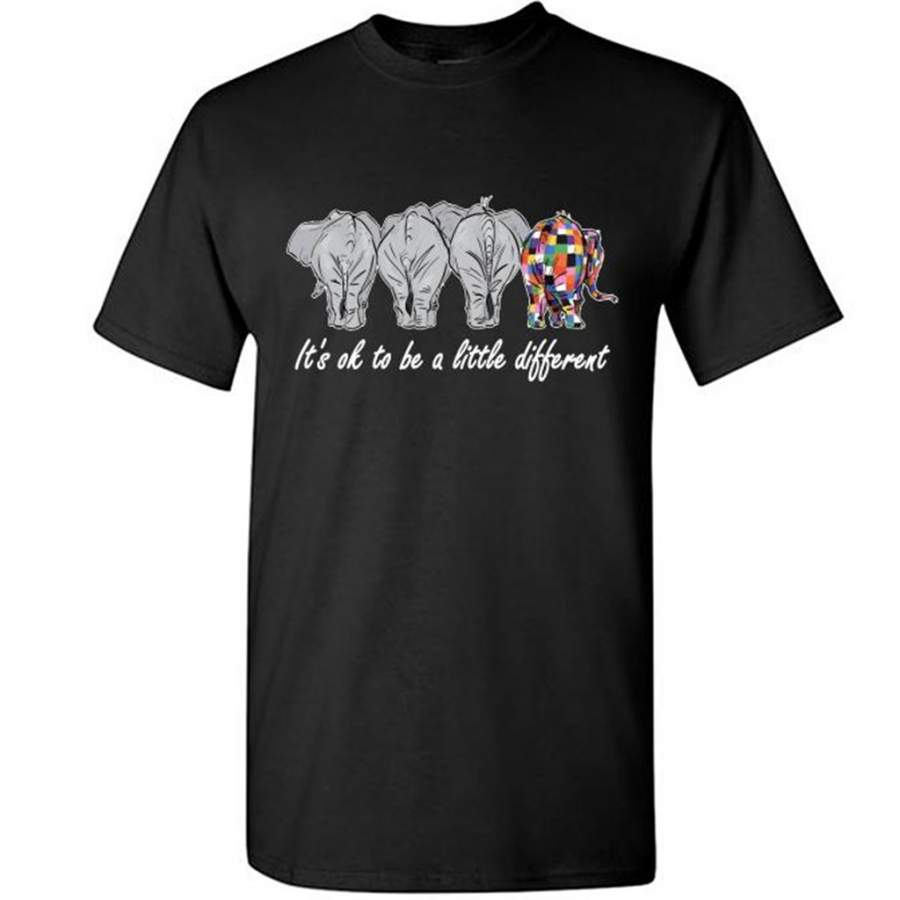 It’s Ok To Be A Little Different, Elephant Design – Gildan Short Sleeve Shirt