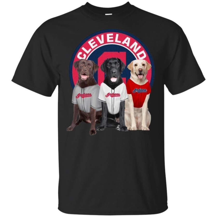 Labrador Retriever Dog And Cleveland Indians Fan Shirt HT208