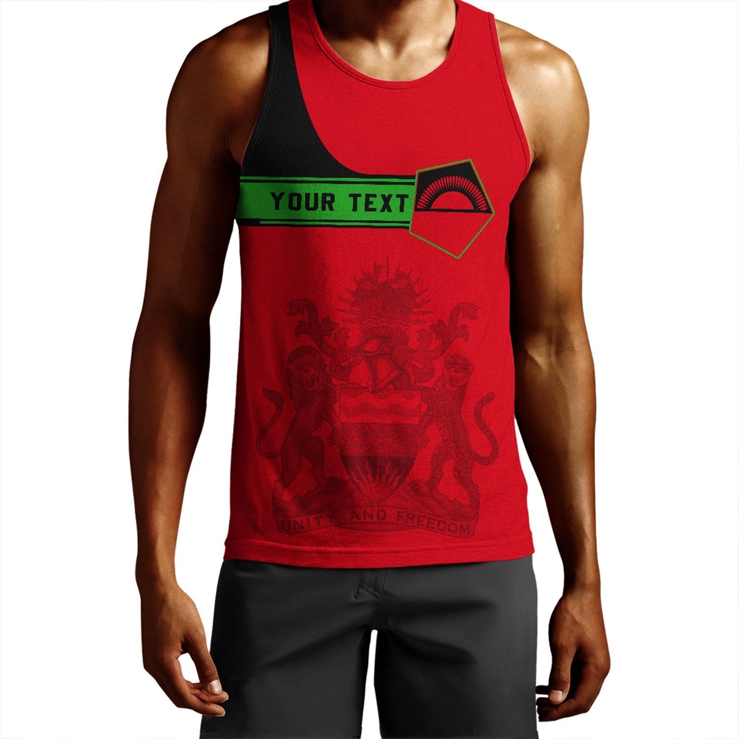 (Custom) African Tank Top – Malawi Men’S Tank Top Pentagon Style