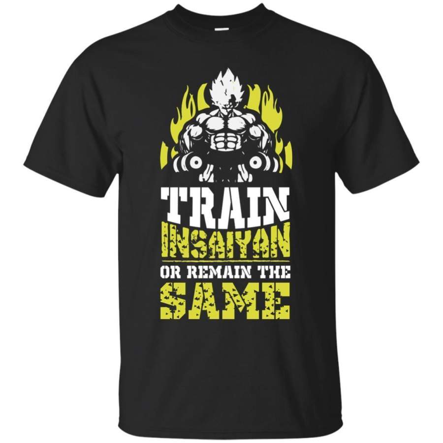 AGR Train Insaiyan Remain The Same Workout Anime Gym Tshirt Tee Jaq T-shirt