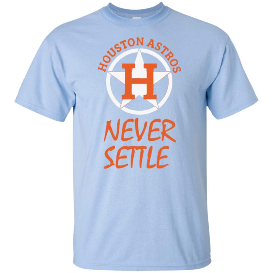 Never Settle Houston Astros Youth Kids T-Shirt