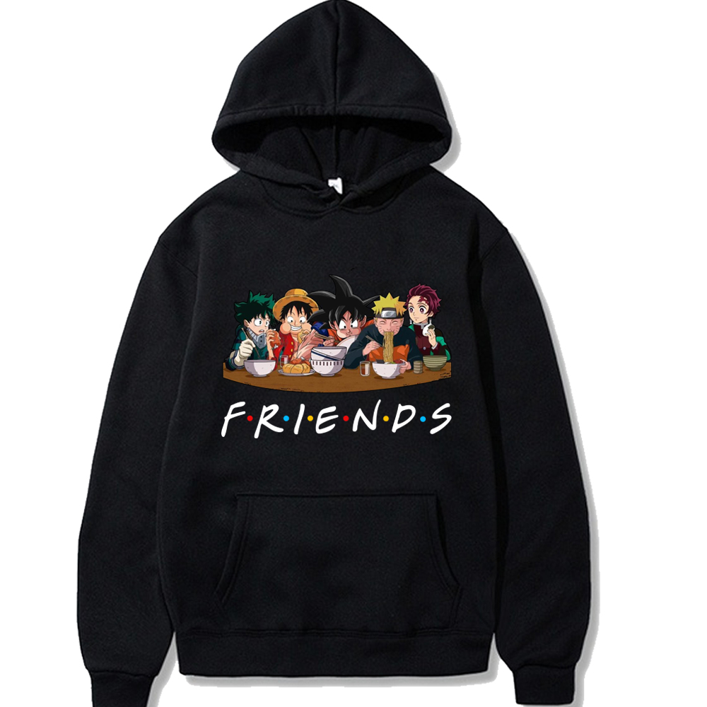 Women and Men Fshion Hooded Hoodie Friends Fleece Warm Sweatshirts Cute Printing Sweater for Men Fashion Pullover Clothes alx