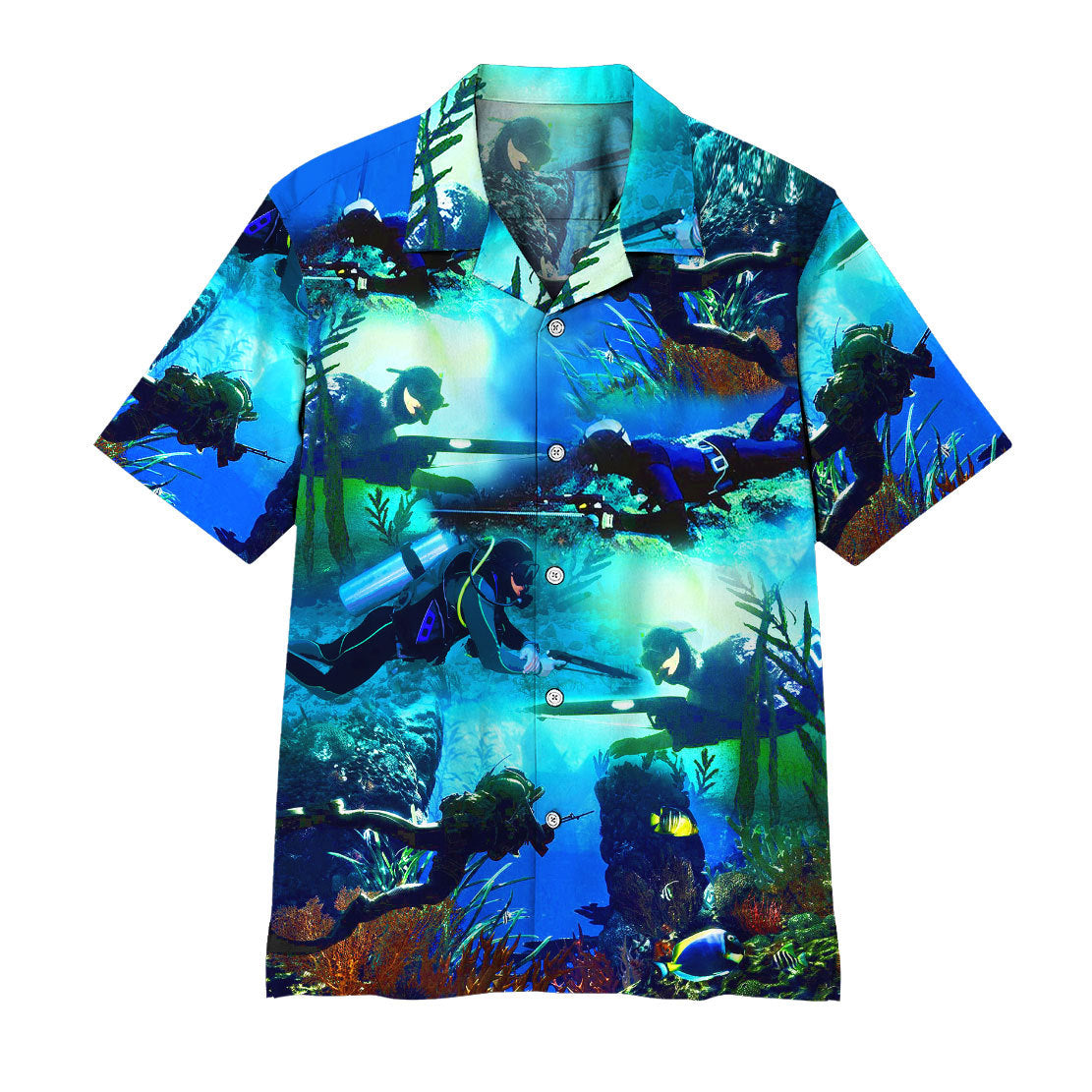 Gearhumans Spearfishing Hawaiian Shirt Ha71895