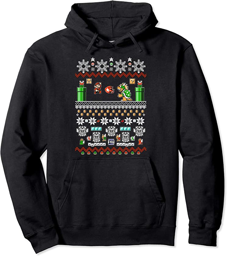 And Bowser Game Play Ugly Christmas Design Pullover Hoodie