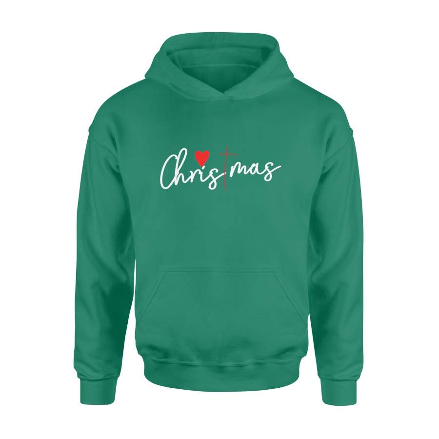 Heart Cross Christmas Hoodie