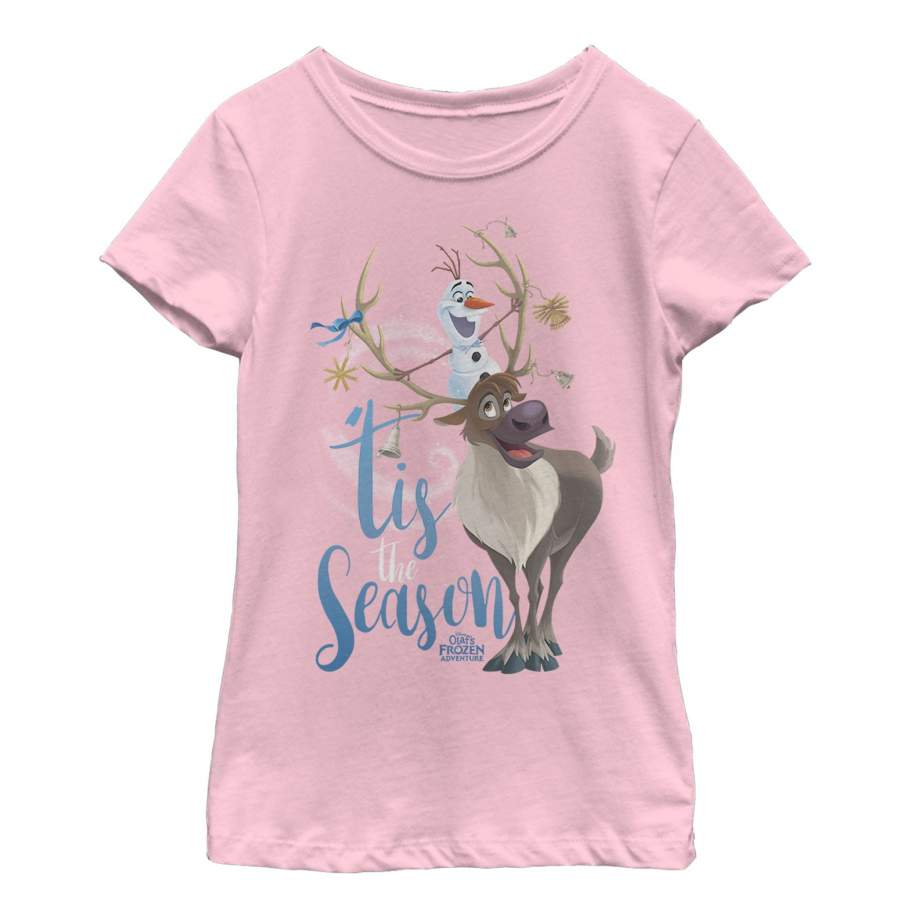 Frozen Girl’s Christmas Olaf Season  T Shirt