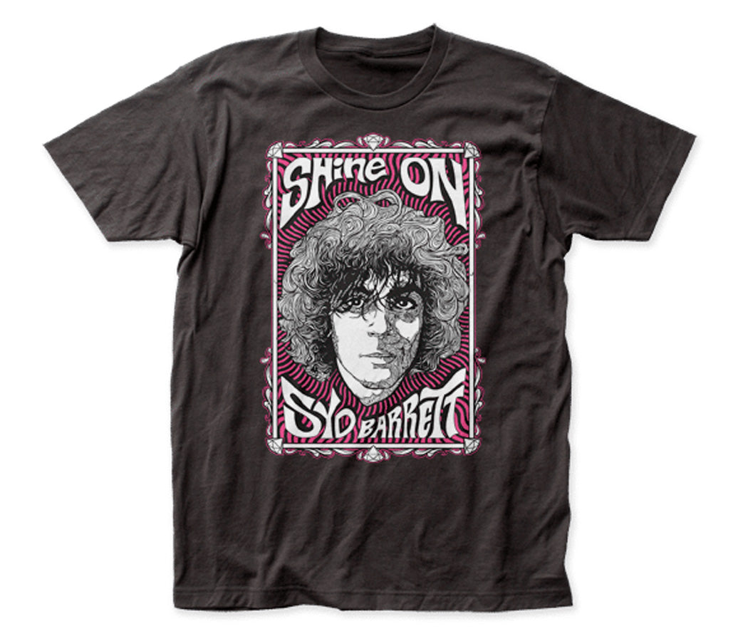 Pink Floyd -Syd Barrett- Swirly Portrait – Black T-Shirt