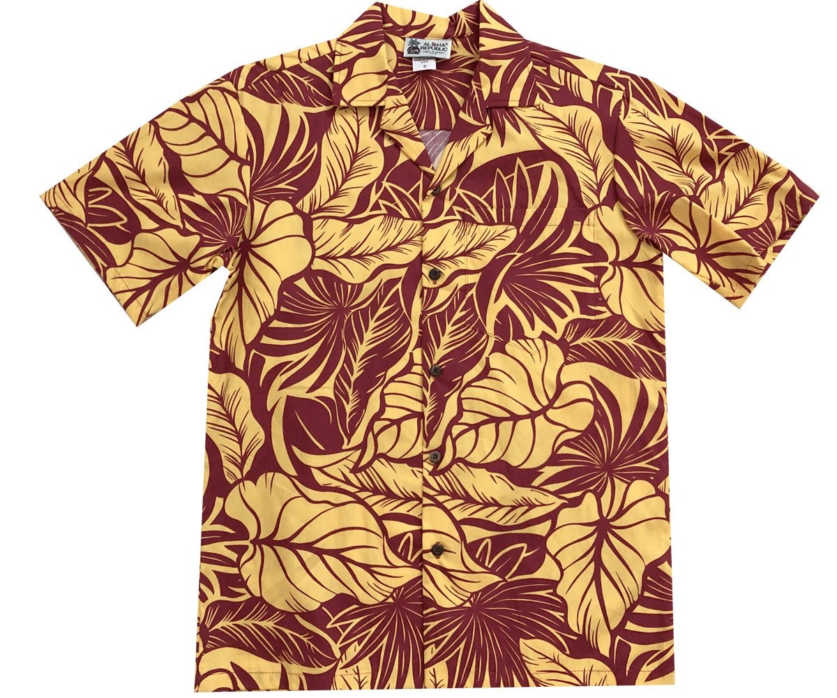 Island Monarchy Yellow Hawaii Summer Shirt Ha45473