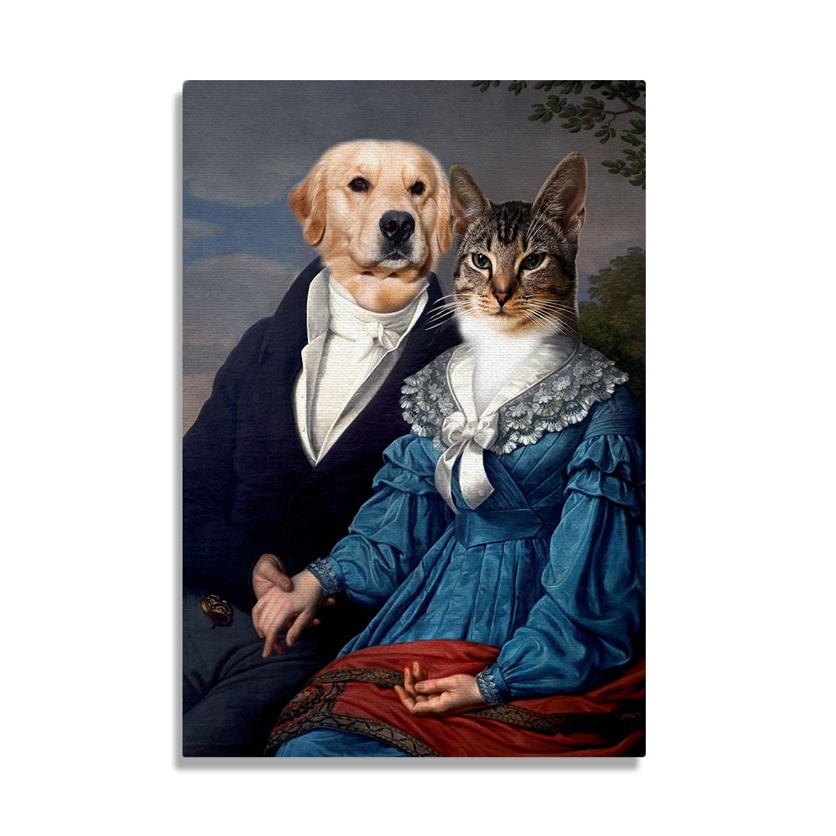 Two Pets Portrait Royal – Custom Pet Canvas