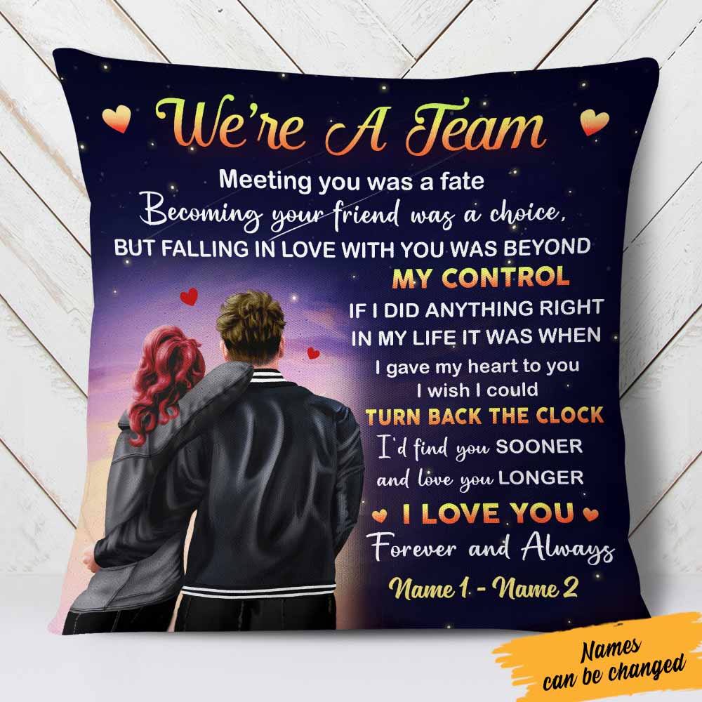 Personalized Couple We Are A Team Pillow Sb163 85O57 (Insert Included)