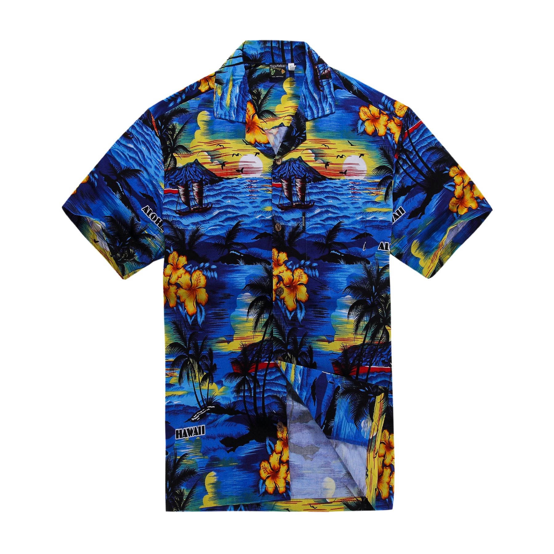 Leaf Blue Awesome Design Hawaii Shirt Ha991