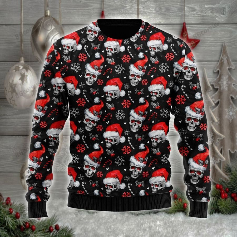 Skull Santa Claus Ugly Christmas Sweater 2021 Shirt For Women Men Couple Family Funny Cute