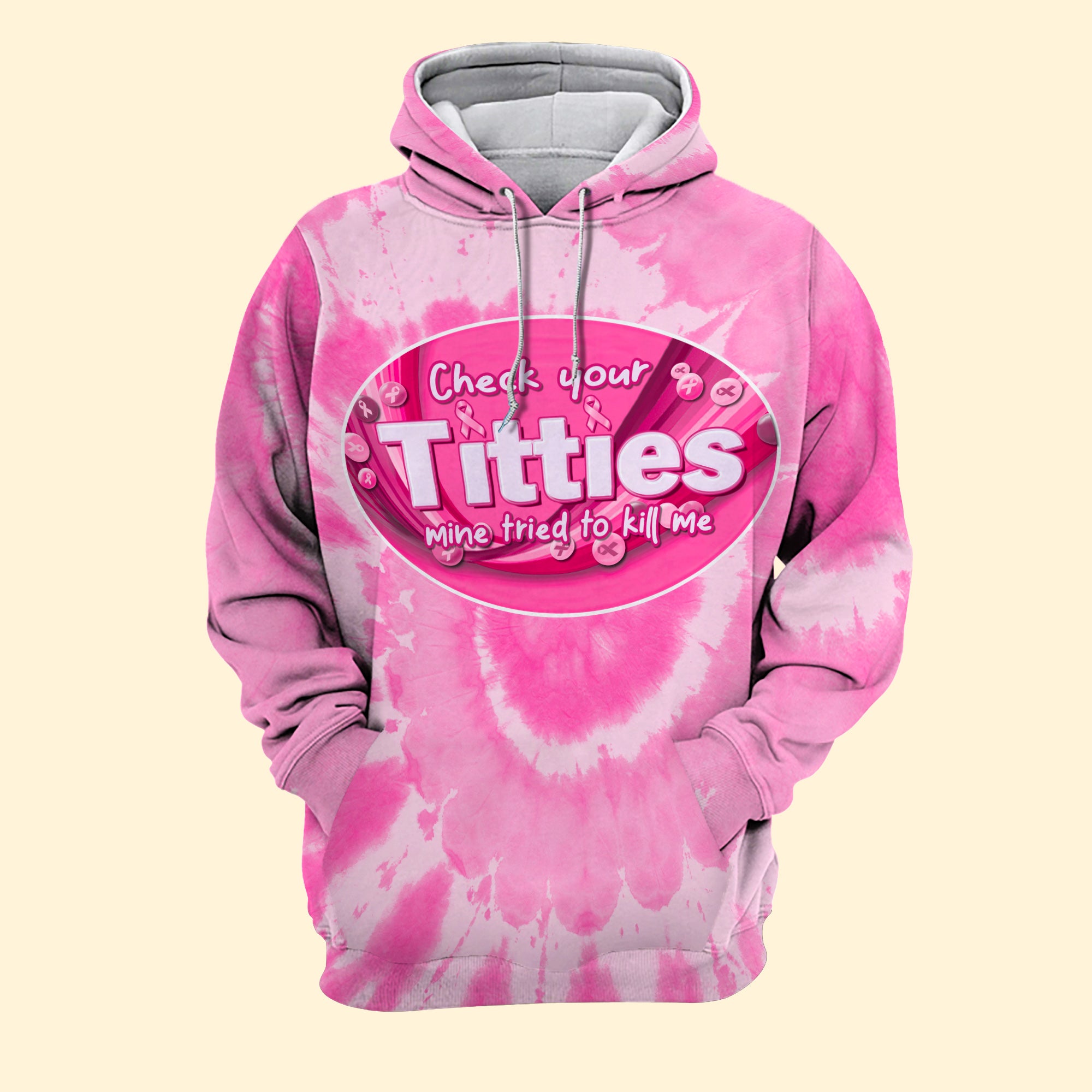Personalized Gift Ideas For Breast Cancer Awareness Month, Check Your Titties Mine Tried To Kill Me All Over Print Products