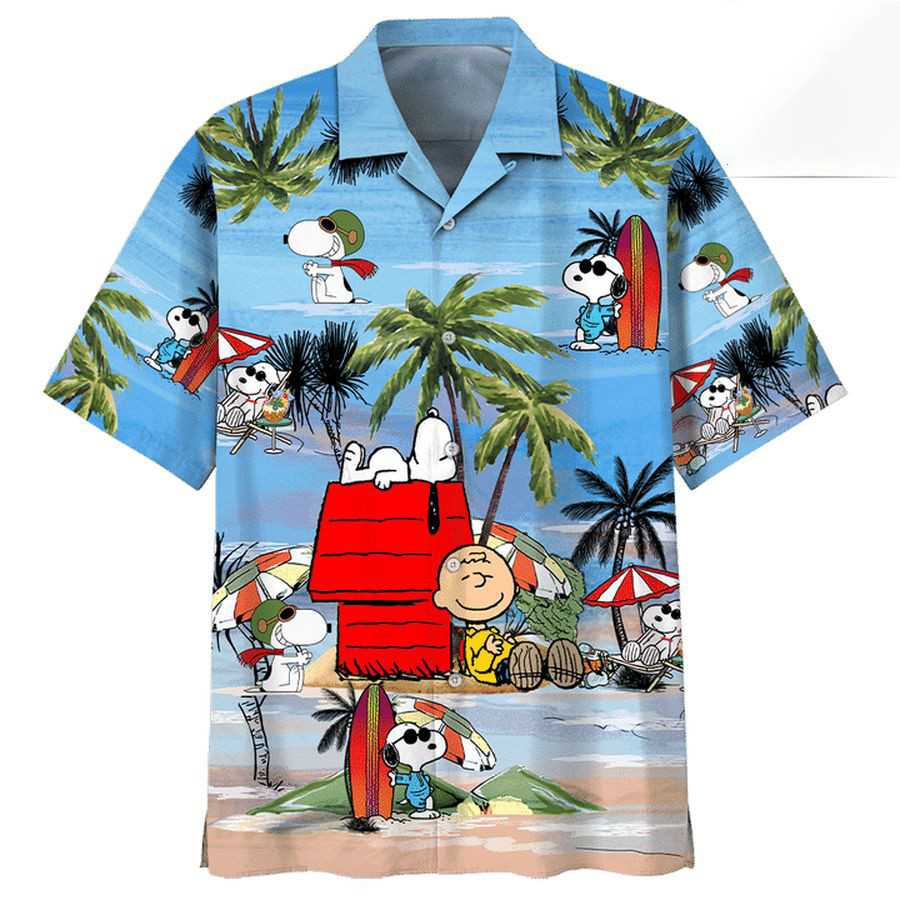 Snoopy Summer Time Cute All Over Print Hawaii Shirt Blue Ha109733