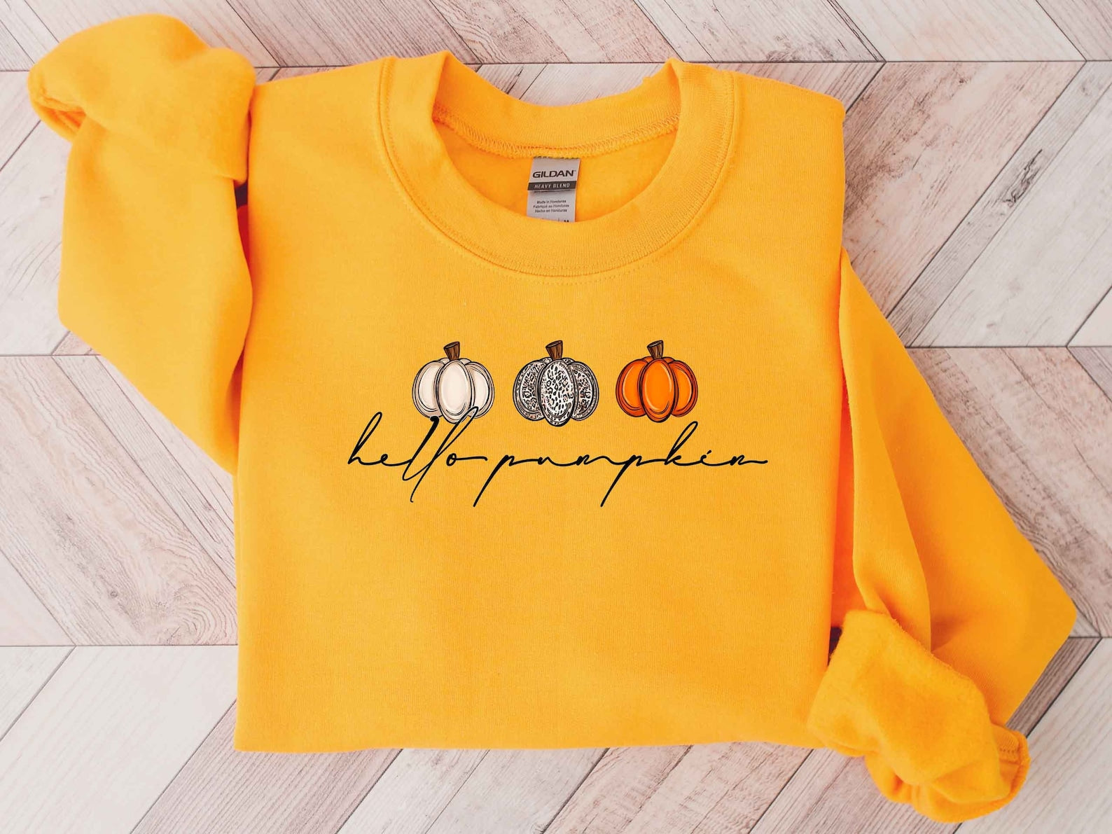 Hello Pumpkin Sweatshirt Halloween 2D Crewneck Sweatshirt All Over Print Sweatshirt For Women Sweatshirt For Men Sws3637