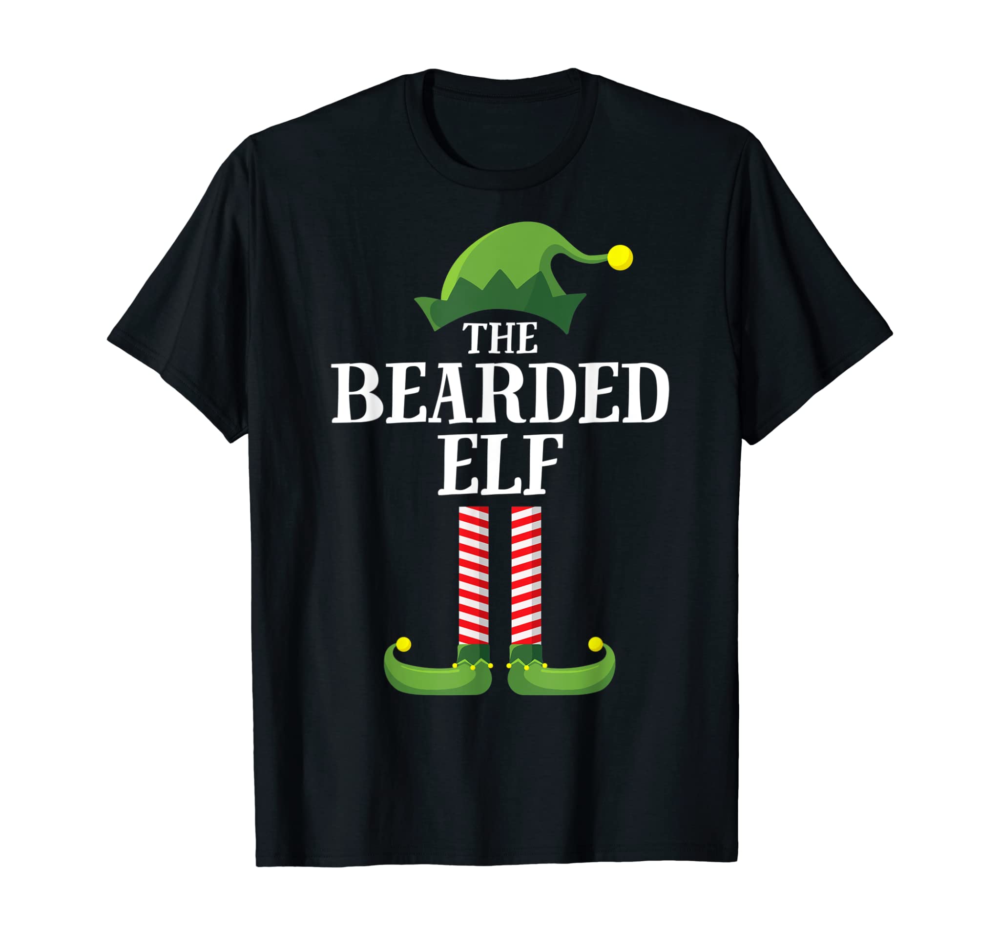 Bearded Elf Matching Family Group Christmas Party Pajama T-Shirt