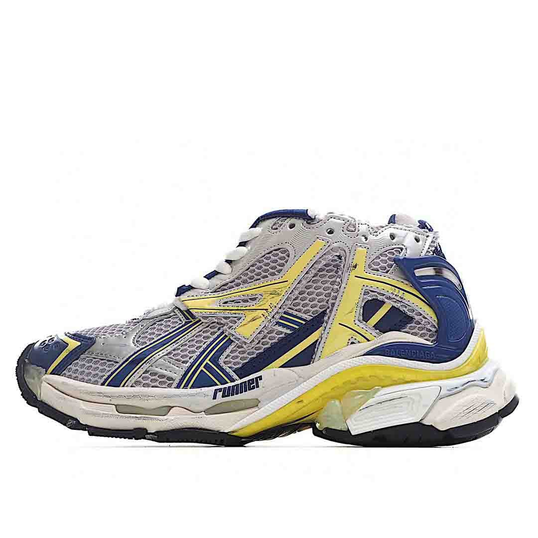 Balenciaga Runner In BlueYellowGray Shoes Sneakers SNK923133642