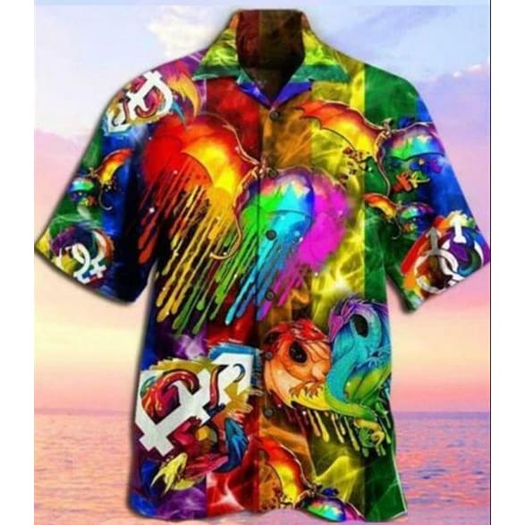 Lgbt Dragon Colorful Hawaii Lover Hawaii Shirt For Men Women Ha50477