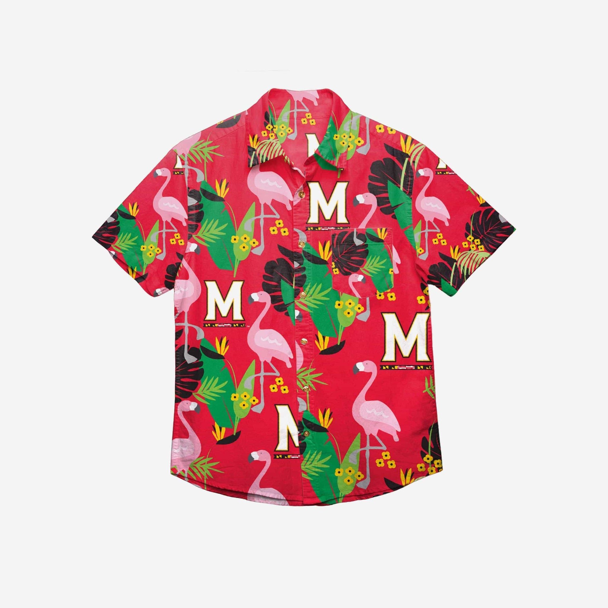 Maryland Terrapins Floral Button Up Hawaii Shirt Ha10577