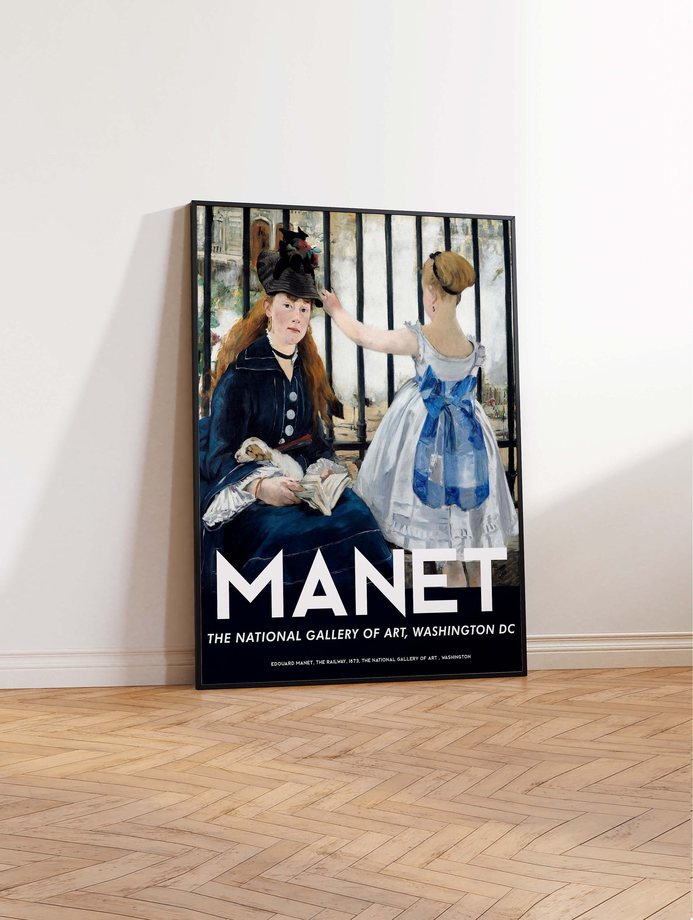 Edouard Manet Print, Manet Art Print, Manet Exhibition Print, Manet Art Poster, The Railway Art Print, Vintage Print Wall Art Sizes A2 A3 A4