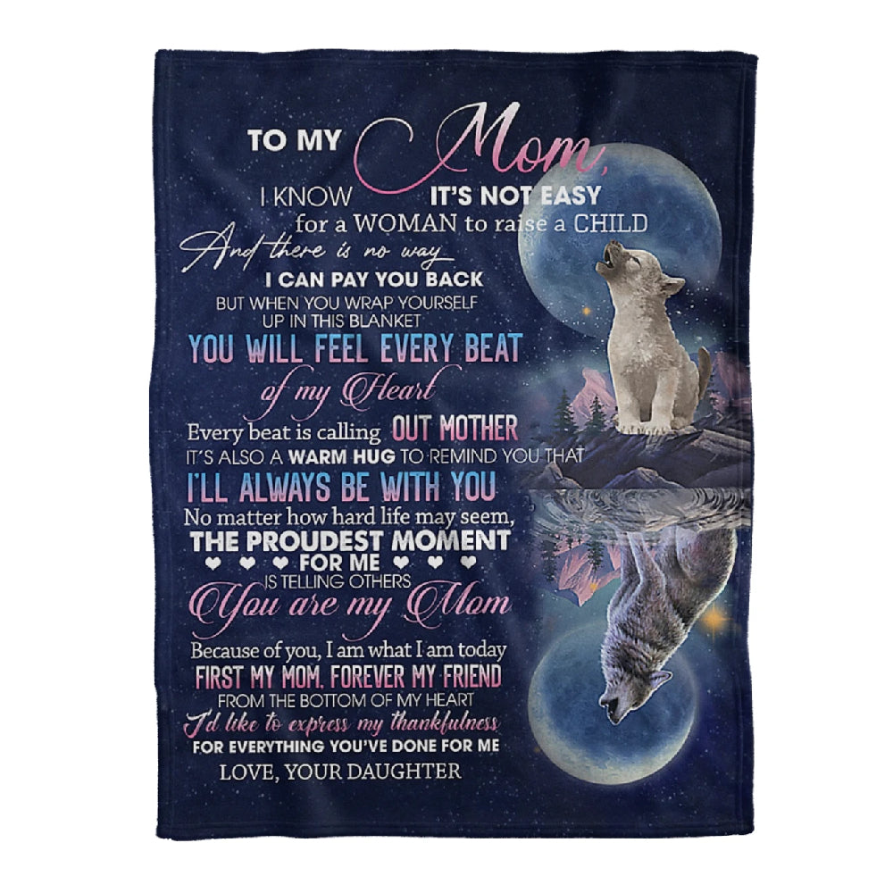 To My Mother I Am What I Am Today Because Of You Fleece Blanket Gift For Family,Birthday,Parents,Mother,Mom Gift Home Decor Bedding Couch Sofa Soft And Comfy