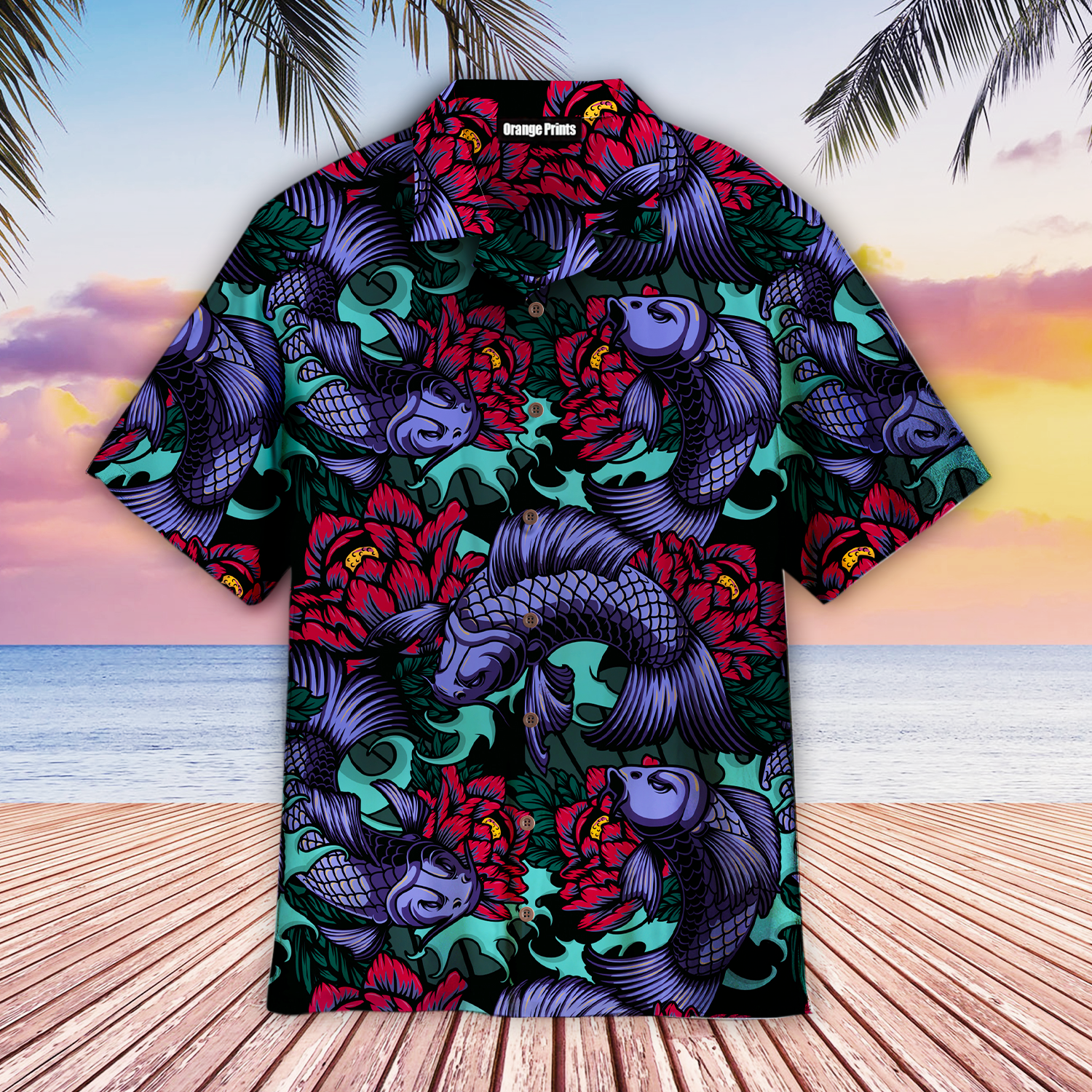 Japanese Koi Fish Aloha Hawaii Shirts For Men Women Ha12551