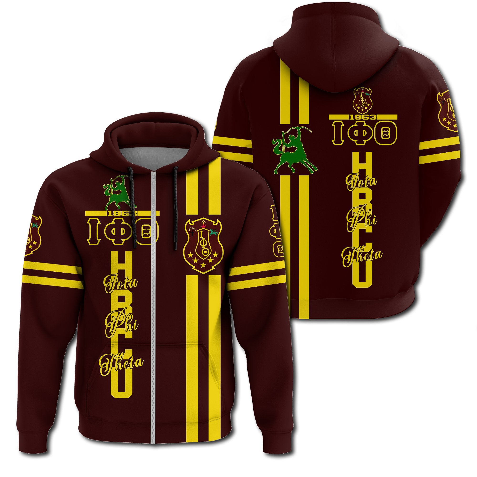 Masonstars Hoodie – HBCU Iota Phi Theta Centaur Zip Hoodie J5