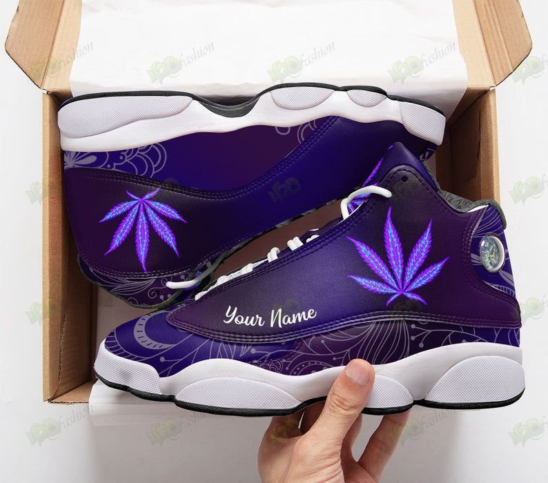 Weed Lsd Psychedelic Personalized Hologram Weed Air Jd 13 Sneakers Shoes